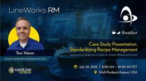 Thumbnail image for camLine's 'Breakfast for Engineers' event discussing a case study on standardizing recipe management.