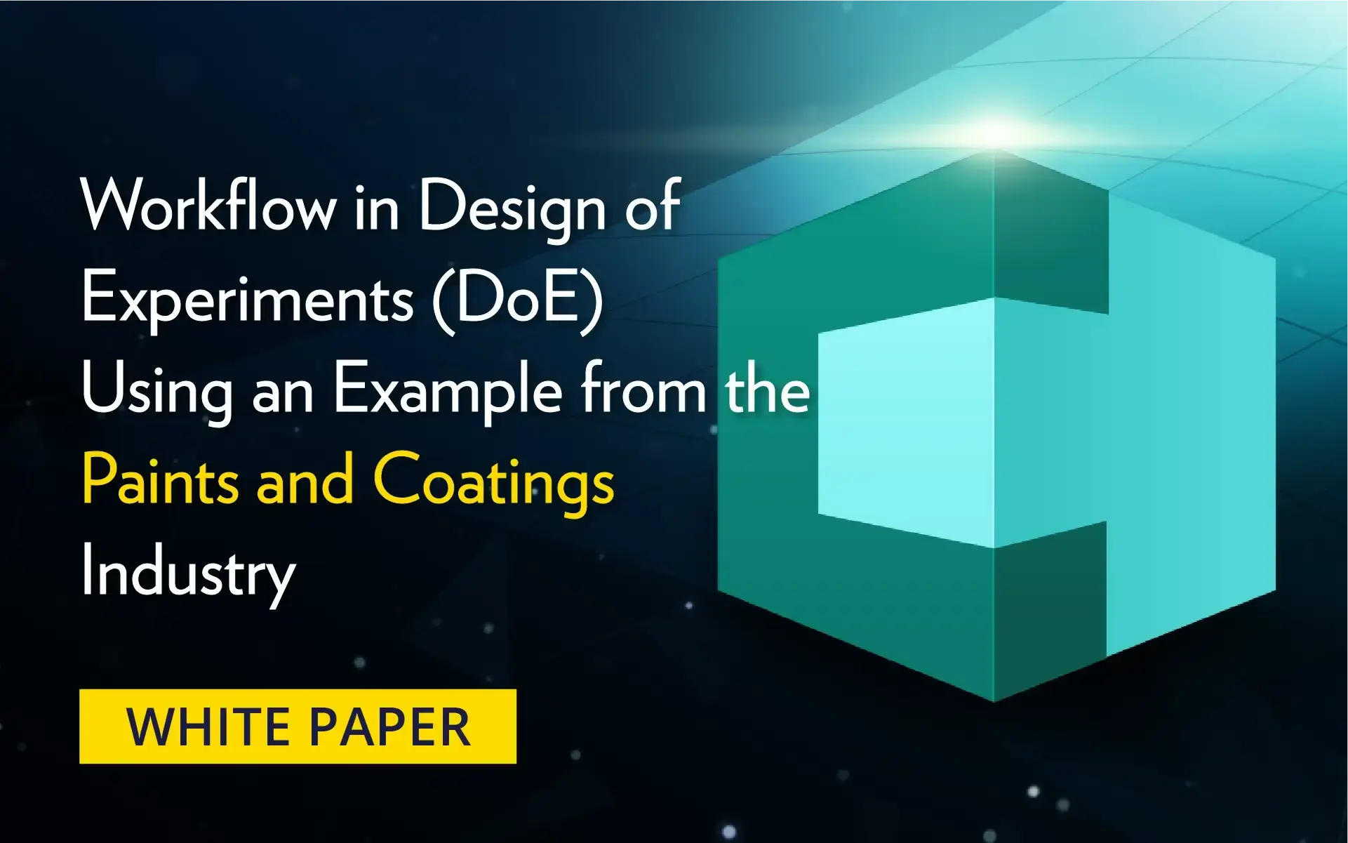 Whitepaper cover for "Workflow in Design of Experiments (DoE) Using an Example from the Paints and Coatings Industry."